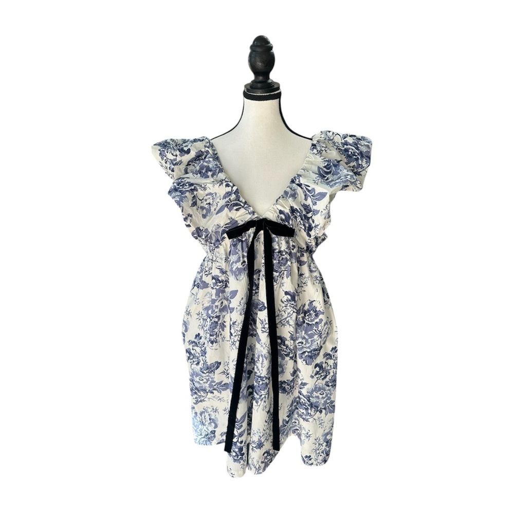 OPT Floral Puff Sleeve Dress